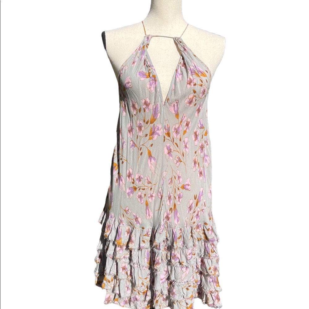 Free People Mini Floral Slip, Size XS